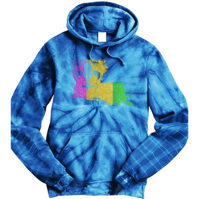 Louisiana Masquerade Parade Party New Orleans Mardi Gras Cool Gift Tie Dye Hoodie