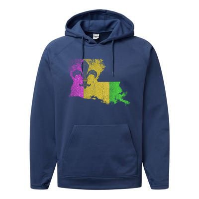 Louisiana Masquerade Parade Party New Orleans Mardi Gras Cool Gift Performance Fleece Hoodie