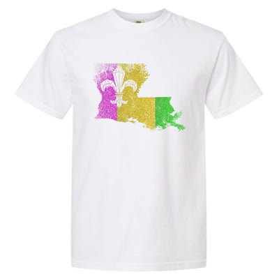 Louisiana Masquerade Parade Party New Orleans Mardi Gras Cool Gift Garment-Dyed Heavyweight T-Shirt