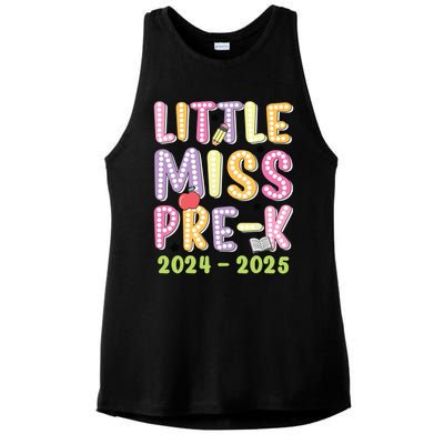 Little Miss Prek Girl Back To School 2024 2025 Prek Ladies PosiCharge Tri-Blend Wicking Tank