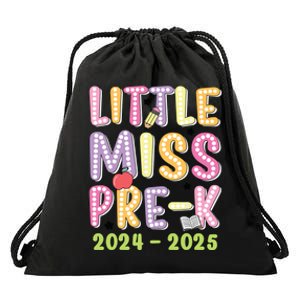 Little Miss Prek Girl Back To School 2024 2025 Prek Drawstring Bag