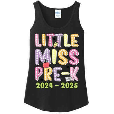 Little Miss Prek Girl Back To School 2024 2025 Prek Ladies Essential Tank