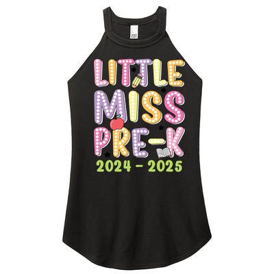 Little Miss Prek Girl Back To School 2024 2025 Prek Women's Perfect Tri Rocker Tank