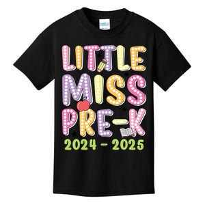 Little Miss Prek Girl Back To School 2024 2025 Prek Kids T-Shirt