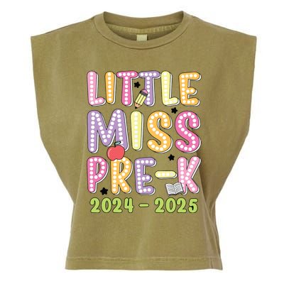 Little Miss Prek Girl Back To School 2024 2025 Prek Garment-Dyed Women's Muscle Tee