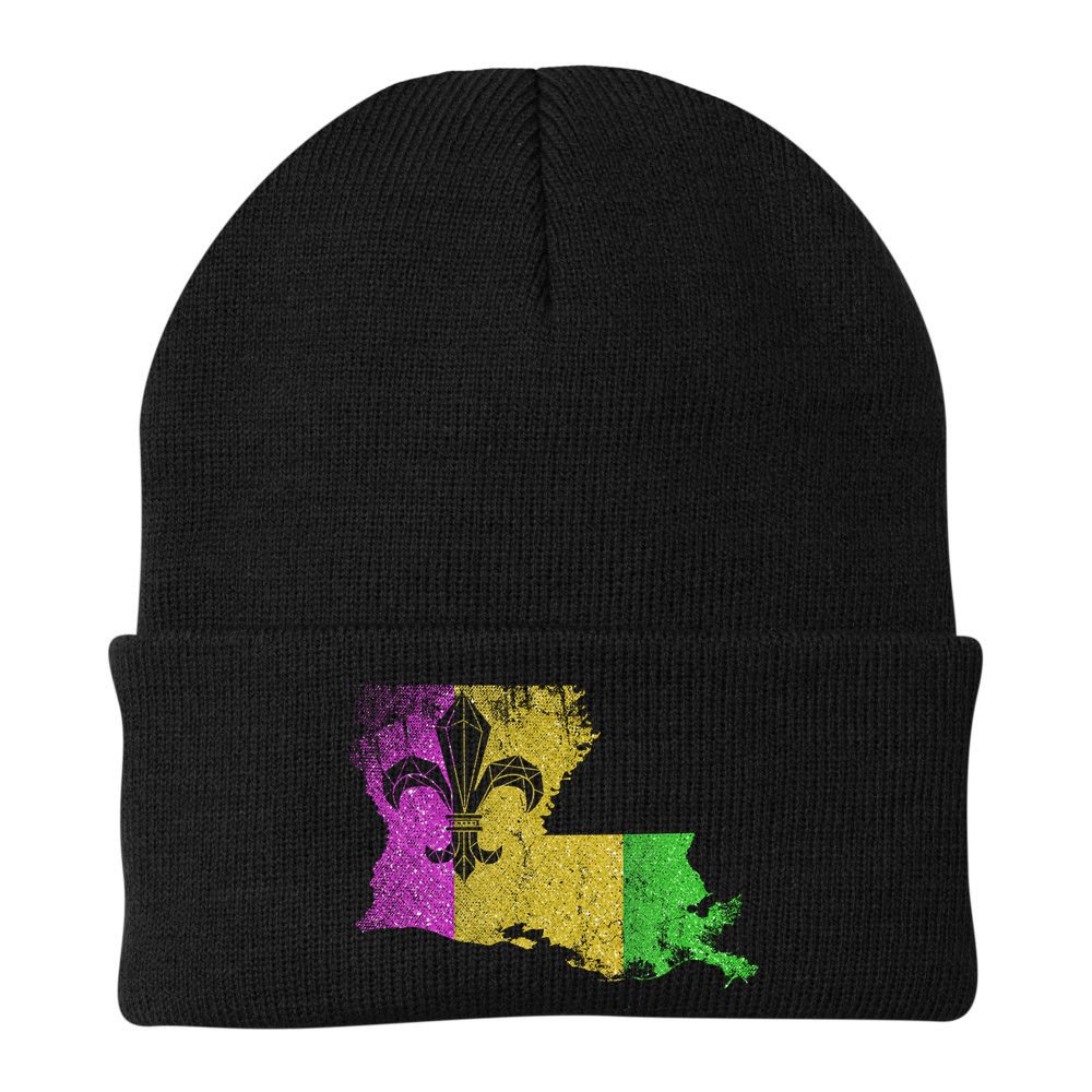 Louisiana Masquerade Parade Party New Orleans Mardi Gras Gift Beanie