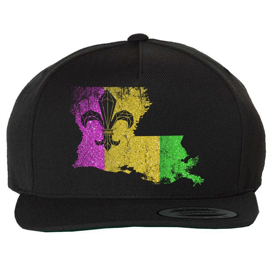 Louisiana Masquerade Parade Party New Orleans Mardi Gras Gift Wool Snapback Cap