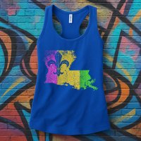 Louisiana Masquerade Parade Party New Orleans Mardi Gras Gift Womens Tank Top