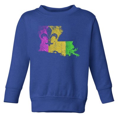 Louisiana Masquerade Parade Party New Orleans Mardi Gras Gift Toddler Sweatshirt