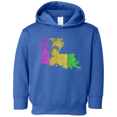 Louisiana Masquerade Parade Party New Orleans Mardi Gras Gift Toddler Hoodie