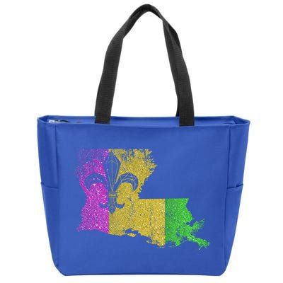 Louisiana Masquerade Parade Party New Orleans Mardi Gras Gift Zip Tote Bag