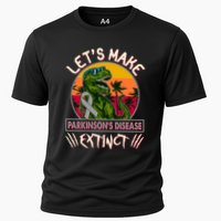 Let's Make Parkinson's Disease Extinct TRex Dinosaur Cooling Performance Crew T-Shirt