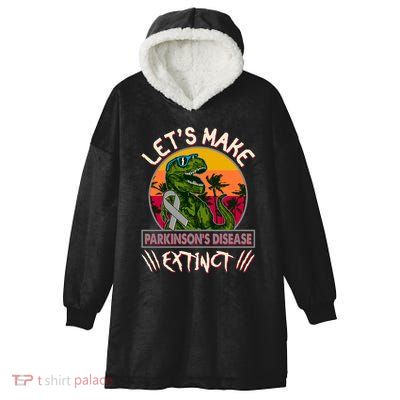 Let's Make Parkinson's Disease Extinct TRex Dinosaur Hooded Wearable Blanket