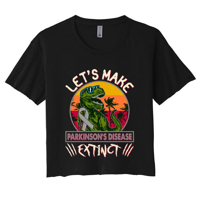 Let's Make Parkinson's Disease Extinct TRex Dinosaur Crop Top