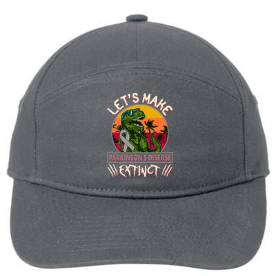 Let's Make Parkinson's Disease Extinct TRex Dinosaur 7-Panel Snapback Hat