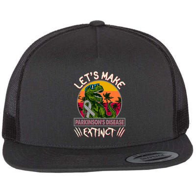 Let's Make Parkinson's Disease Extinct TRex Dinosaur Flatbill Hat