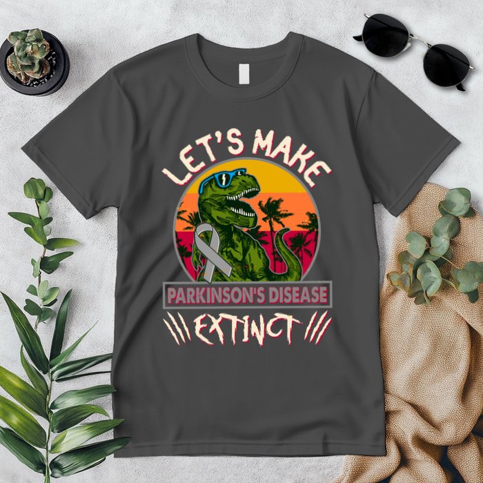 Let's Make Parkinson's Disease Extinct TRex Dinosaur Premium T-Shirt