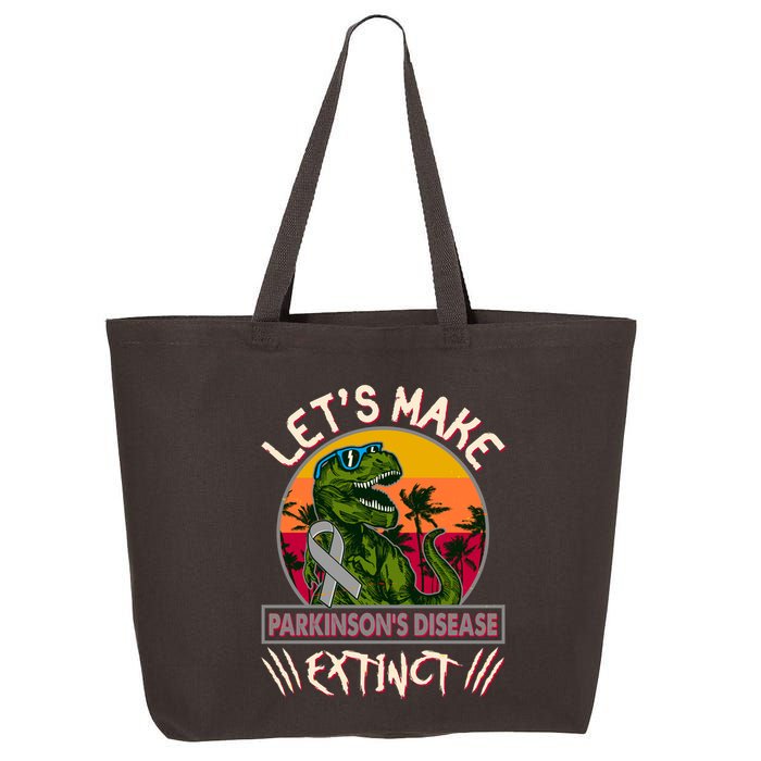Let's Make Parkinson's Disease Extinct TRex Dinosaur 25L Jumbo Tote
