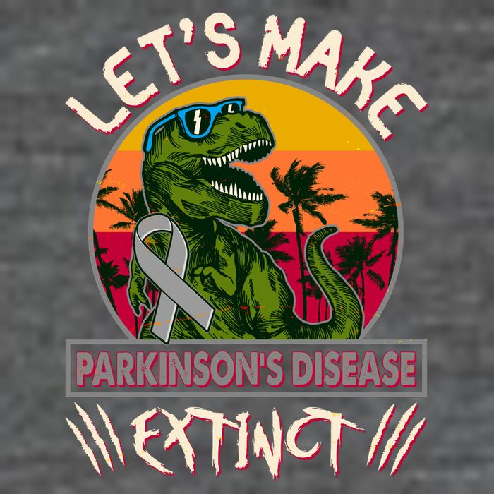 Let's Make Parkinson's Disease Extinct TRex Dinosaur Baby Bodysuit