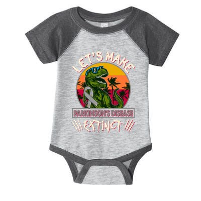 Let's Make Parkinson's Disease Extinct TRex Dinosaur Infant Baby Jersey Bodysuit