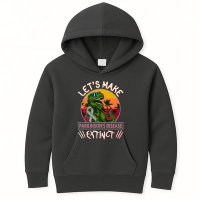 Let's Make Parkinson's Disease Extinct TRex Dinosaur Kids Hoodie