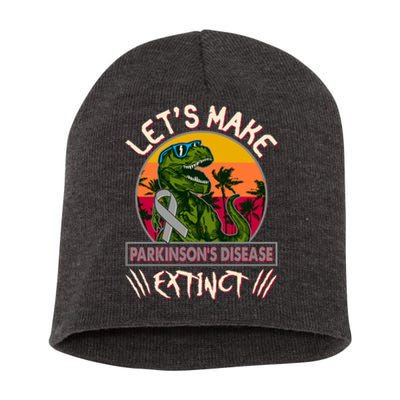 Let's Make Parkinson's Disease Extinct TRex Dinosaur Short Acrylic Beanie