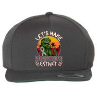 Let's Make Parkinson's Disease Extinct TRex Dinosaur Wool Snapback Cap