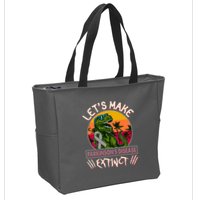 Let's Make Parkinson's Disease Extinct TRex Dinosaur Zip Tote Bag