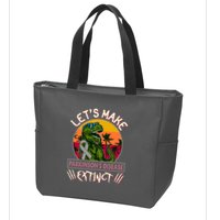 Let's Make Parkinson's Disease Extinct TRex Dinosaur Zip Tote Bag