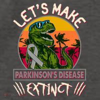 Let's Make Parkinson's Disease Extinct TRex Dinosaur Vector Backpack