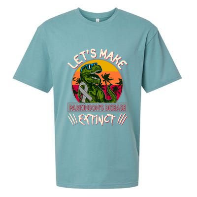 Let's Make Parkinson's Disease Extinct TRex Dinosaur Sueded Cloud Jersey T-Shirt