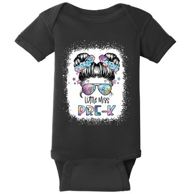 Little Miss Prek First Day Of School 1st Day Preschool Girl Baby Bodysuit