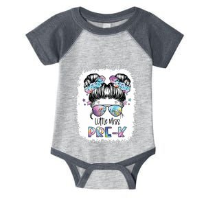 Little Miss Prek First Day Of School 1st Day Preschool Girl Infant Baby Jersey Bodysuit