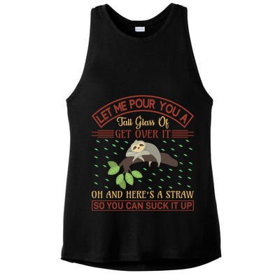 Let Me Pour You A Tall Glass Of Get Over It Ladies PosiCharge Tri-Blend Wicking Tank
