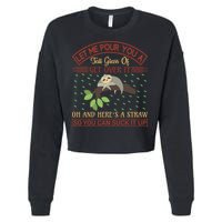 Let Me Pour You A Tall Glass Of Get Over It Cropped Pullover Crew