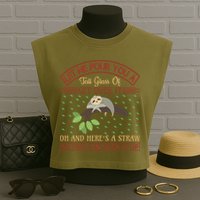Let Me Pour You A Tall Glass Of Get Over It Garment-Dyed Women's Muscle Tee