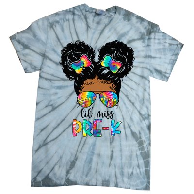 Lil' Miss PreK Messy Bun Tie Dye African American Tie-Dye T-Shirt