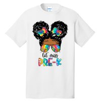 Lil' Miss PreK Messy Bun Tie Dye African American Tall T-Shirt