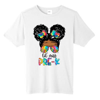 Lil' Miss PreK Messy Bun Tie Dye African American Tall Fusion ChromaSoft Performance T-Shirt