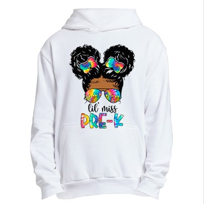 Lil' Miss PreK Messy Bun Tie Dye African American Urban Pullover Hoodie