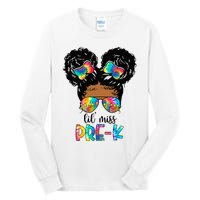 Lil' Miss PreK Messy Bun Tie Dye African American Tall Long Sleeve T-Shirt