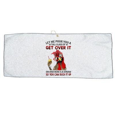 Let Me Pour You A Tall Glass Chicken Suck It Up Large Microfiber Waffle Golf Towel