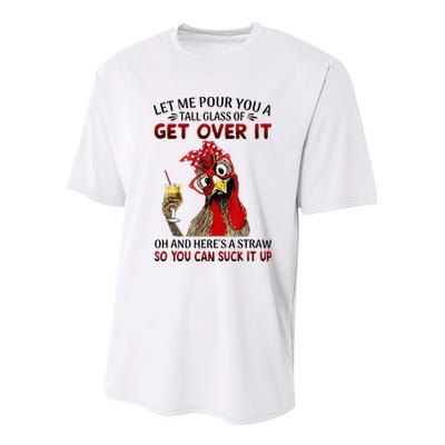 Let Me Pour You A Tall Glass Chicken Suck It Up Youth Performance Sprint T-Shirt