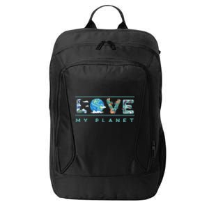 Love My Planet One Earth Environtal Green Energy Gift City Backpack