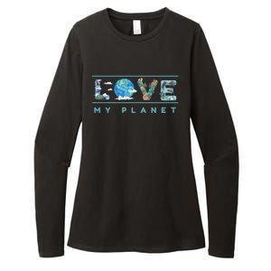 Love My Planet One Earth Environtal Green Energy Gift Womens CVC Long Sleeve Shirt