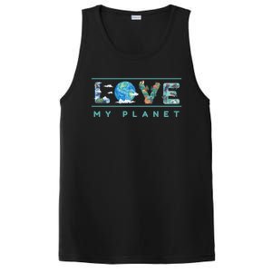 Love My Planet One Earth Environtal Green Energy Gift PosiCharge Competitor Tank