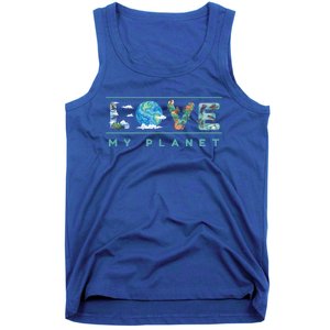 Love My Planet One Earth Environtal Green Energy Gift Tank Top