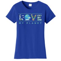 Love My Planet One Earth Environtal Green Energy Gift Women's T-Shirt