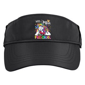 Little Miss Preschool Cute Unicorn First Day Of School Gift Adult Drive Performance Visor