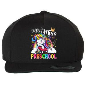 Little Miss Preschool Cute Unicorn First Day Of School Gift Wool Snapback Cap